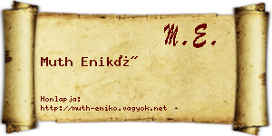 Muth Enikő névjegykártya
